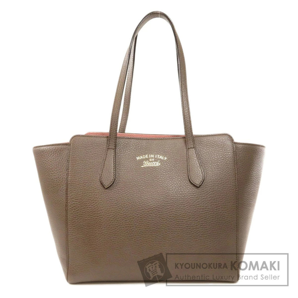 Gucci Logo Motif Tote Bag Calfskin